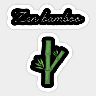 zen bamboo Sticker